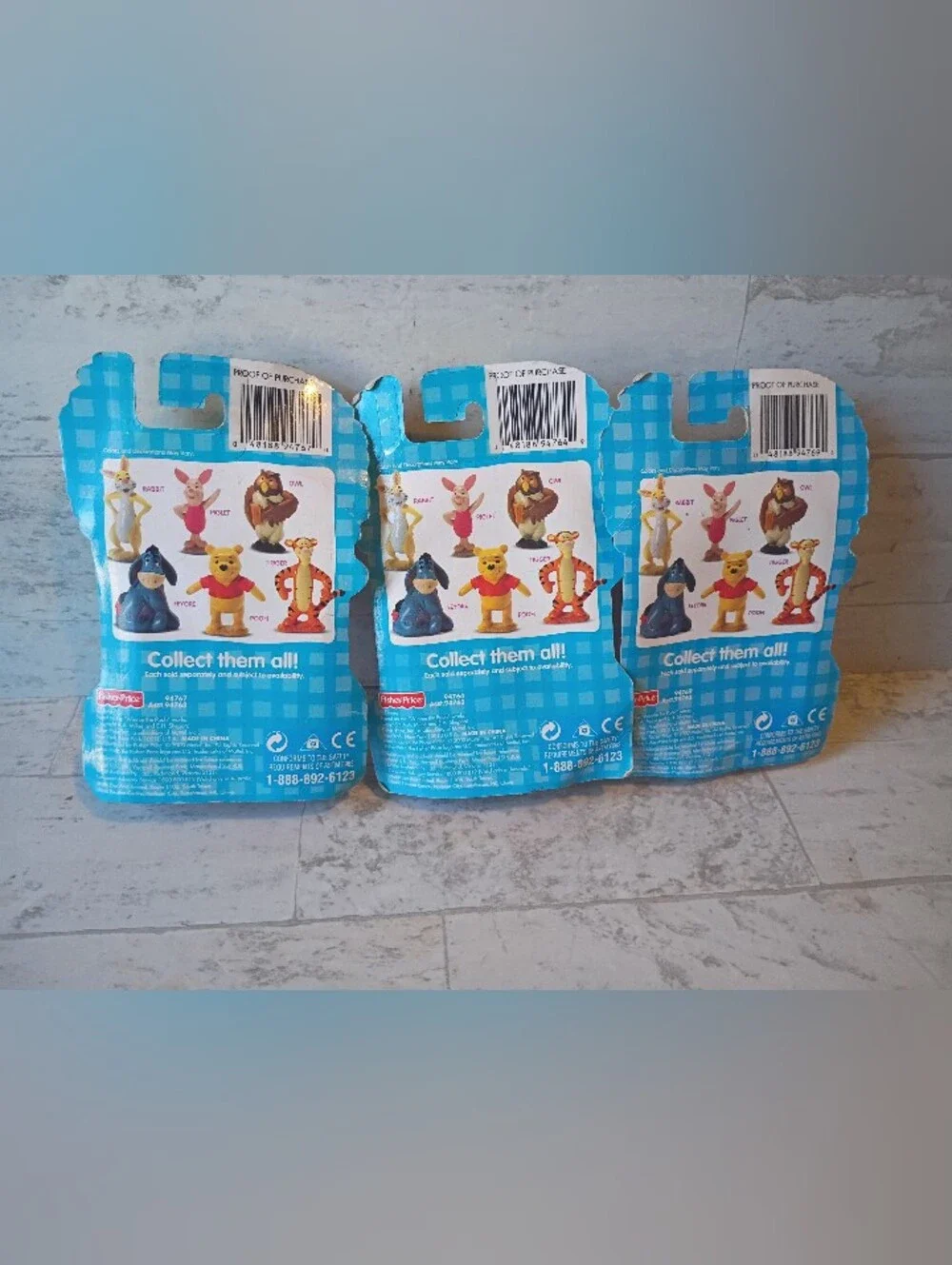 Fisher-Price Winnie the Pooh Collectible Figures – Yellow, Red & Purple Set Of 3
